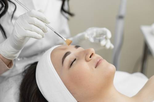 You can carefully consider procedure facial peeling, which helps to remove dead cells and improve structure skin in beauty clinic with professional cosmetologist